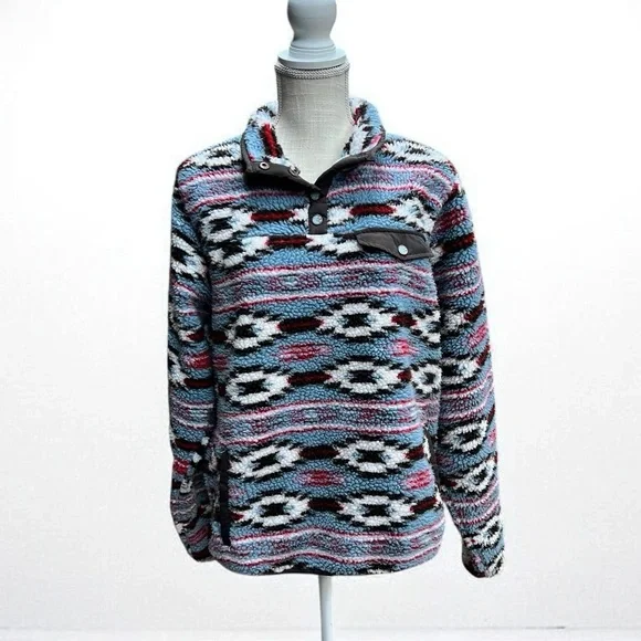 🌻CINCH Western Aztec Fleece Pullover | Women’s Size Small - Picture 3 of 10